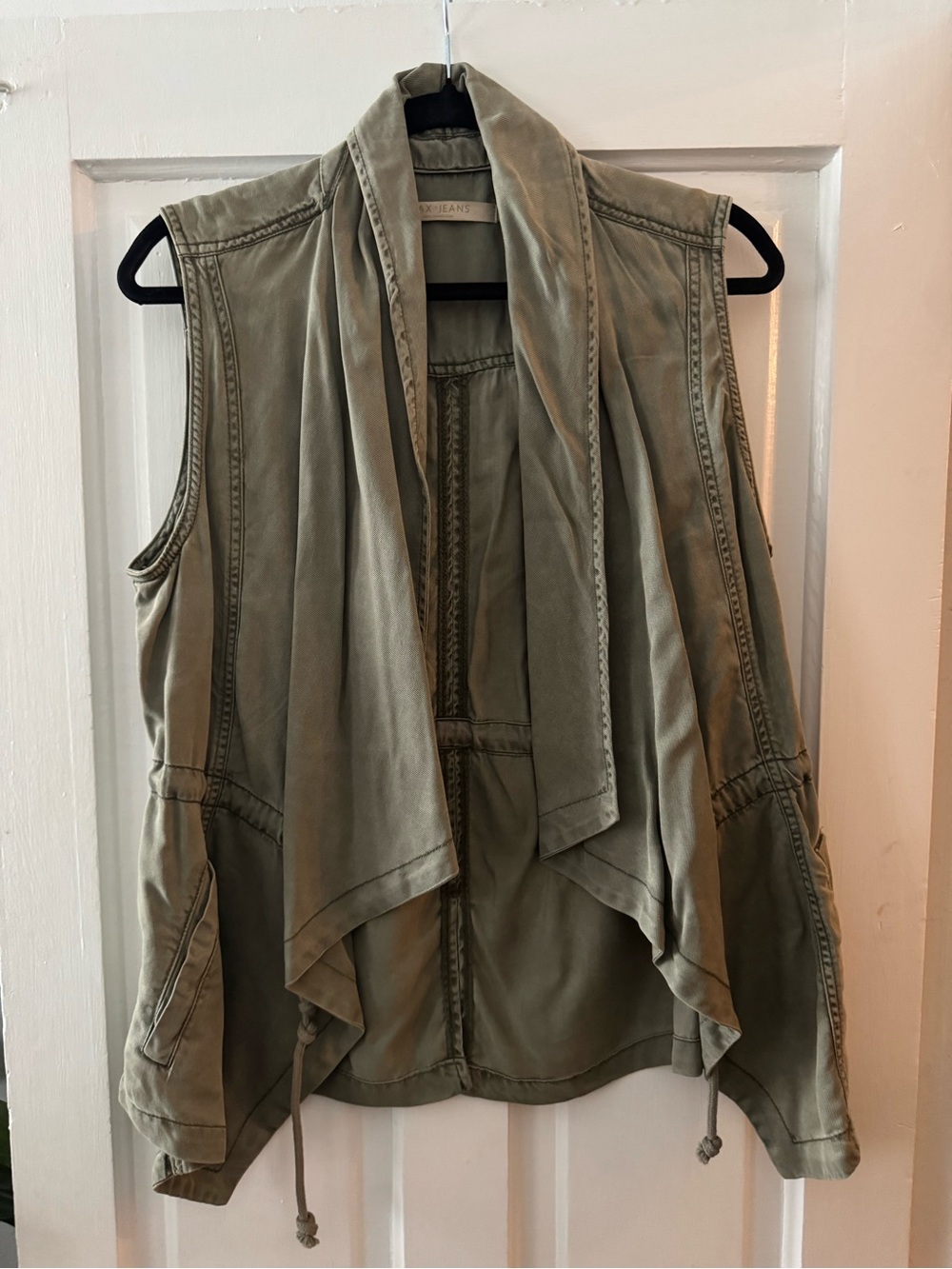 Max Jeans Olive Green Utility Vest